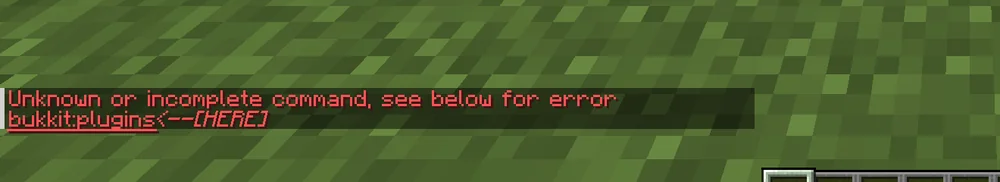 Without bukkit.command.plugins the server reports an unknown command